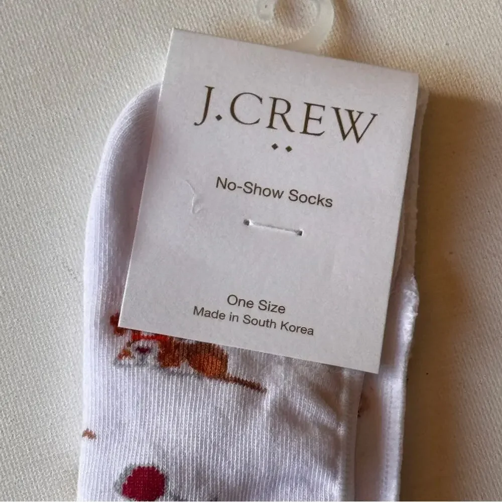 J.Crew Women's No Show  Seasonal Theme Socks Sz OS NWT